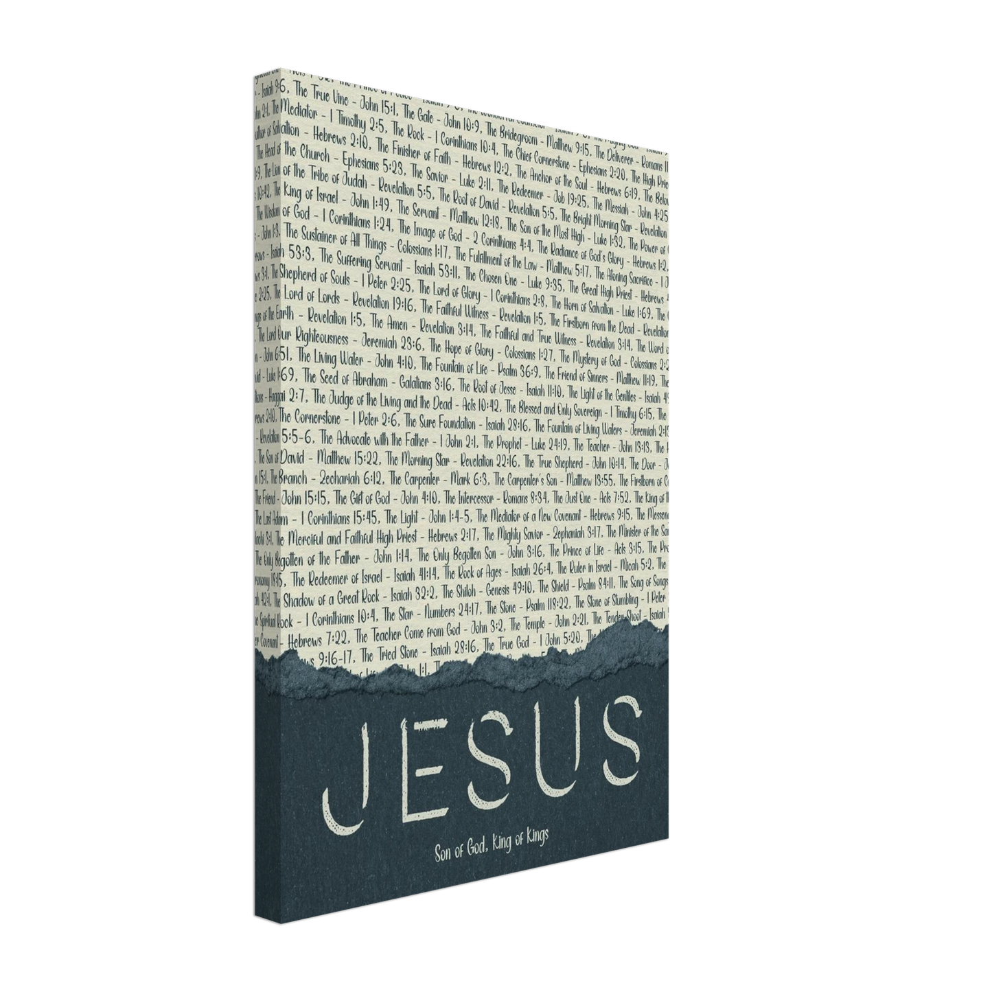 Canvas with text and 'Jesus' on a white background