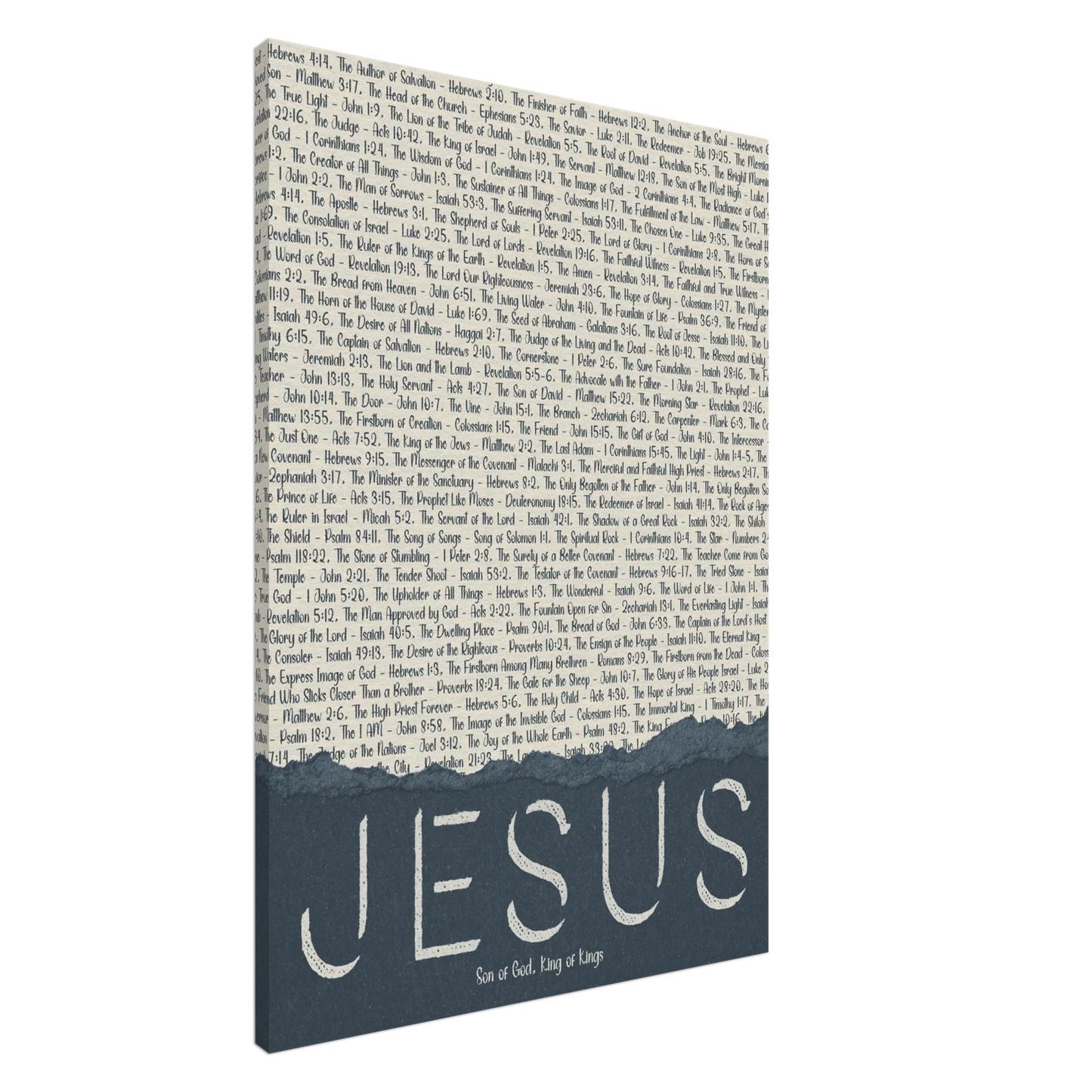 Canvas with text and 'Jesus' on a white background