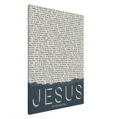 Canvas with text and 'Jesus' on a white background