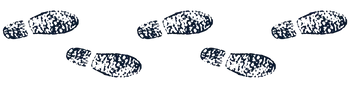 Illustration of six oval shapes with black speckles on a white background